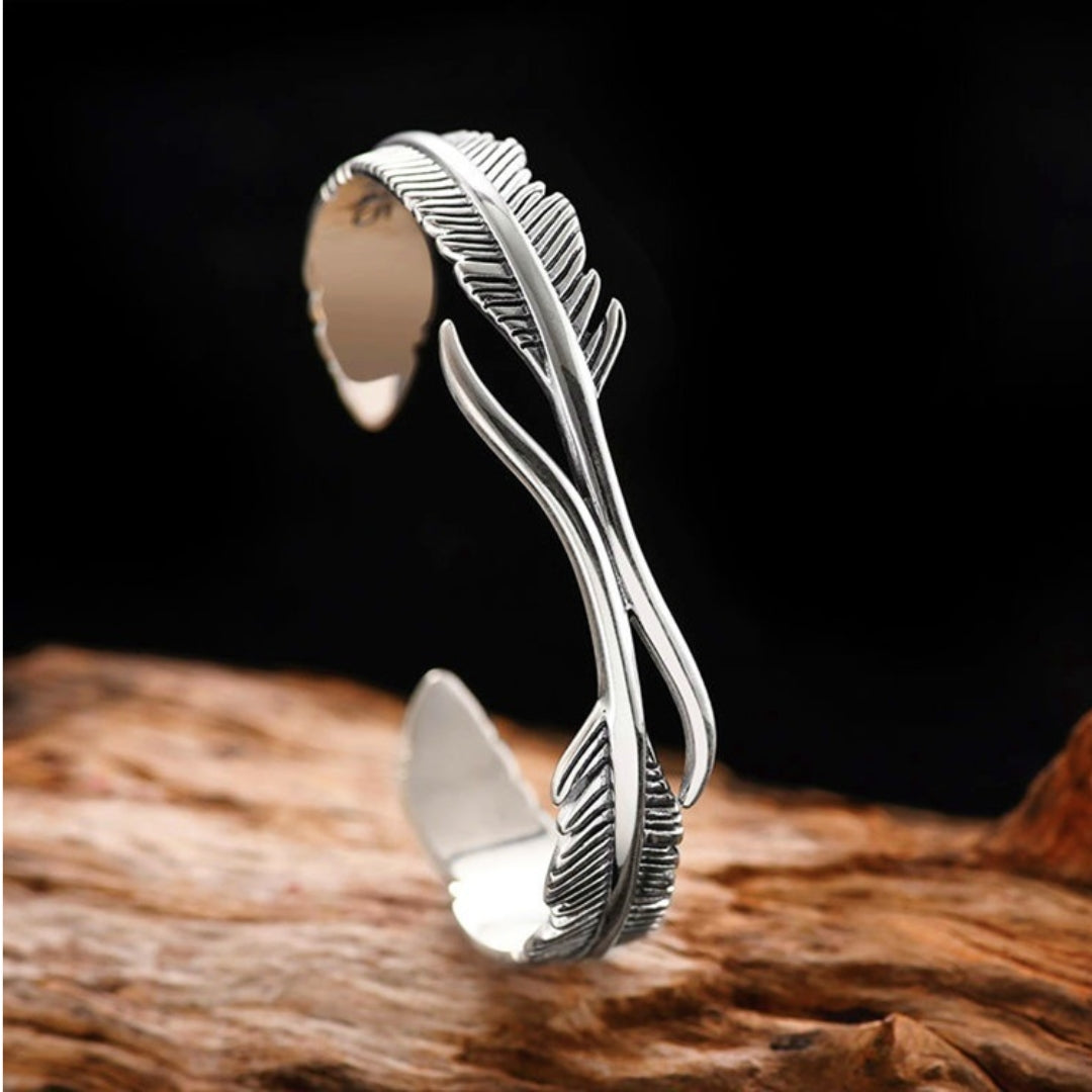 Silver Feather Bracelet