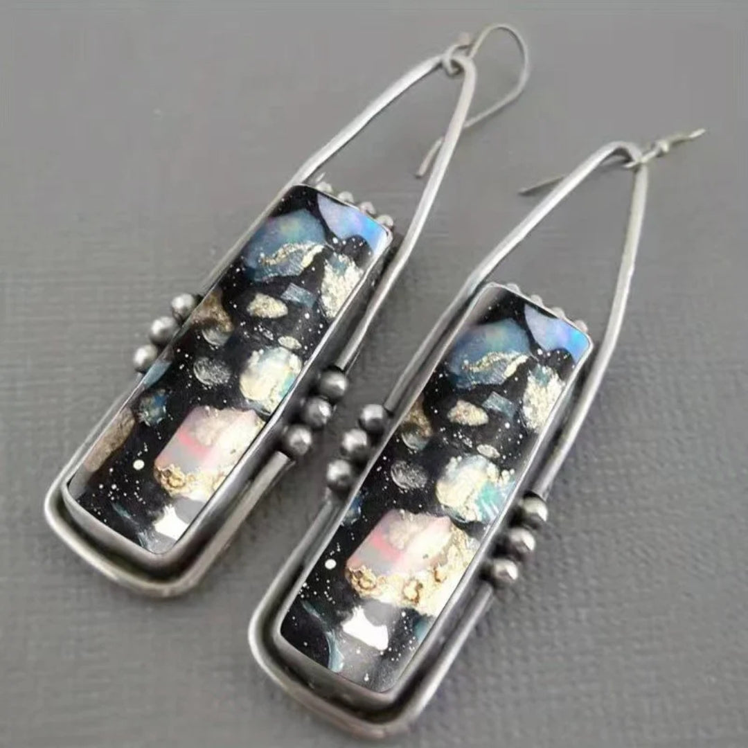 Vintage Dark Stone Earrings