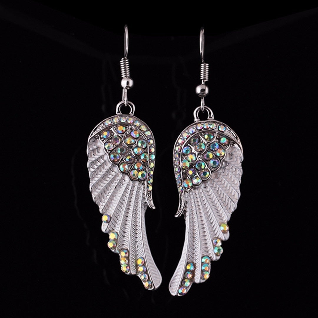 Crystal Angel Earrings