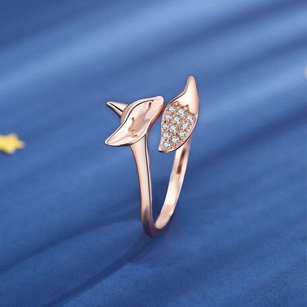 Rose Silver Fox Ring