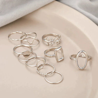 Pack 11 Vintage Silver Rings