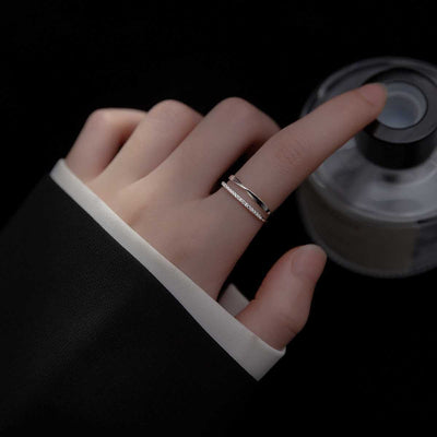 Double Line Adjustable Ring