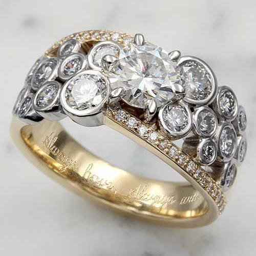 Vintage Bright Zirconia Gold Ring