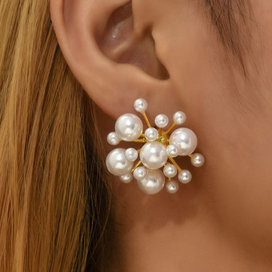 Elegant Pearl Rain Earrings