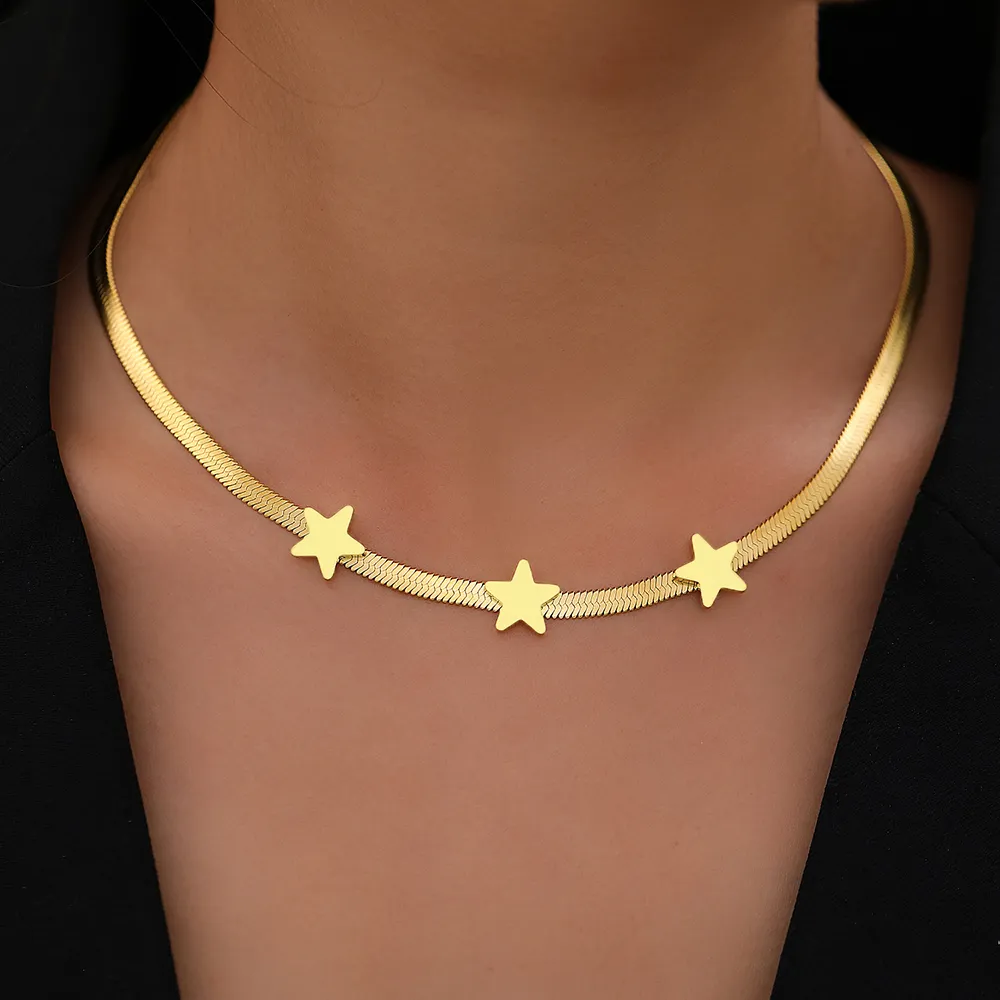 Elegant Golden Stars Necklace