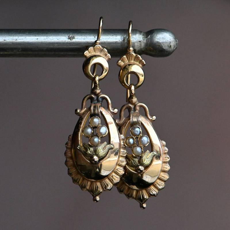 Vintage Gold Ethnic Earrings