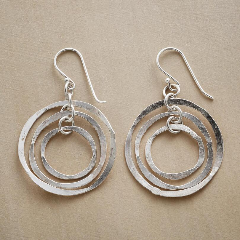 Vintage Rounded Spiral Silver Earrings