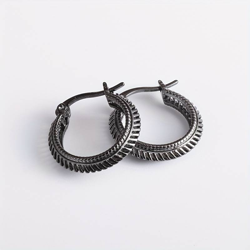 Vintage Dark Silver Earrings