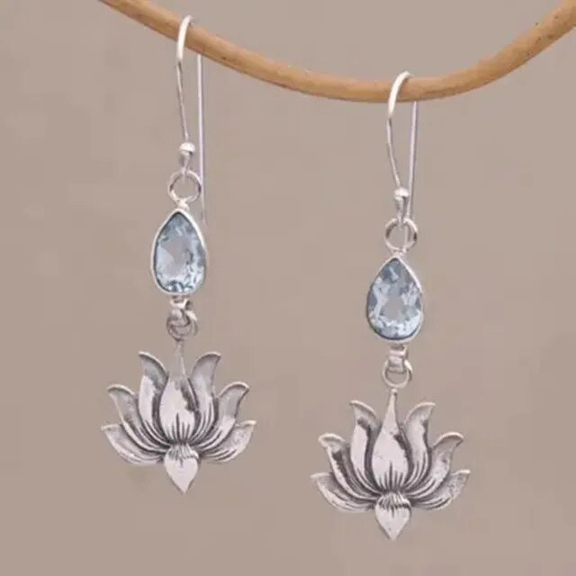 Vintage Dangling Blossom Earrings