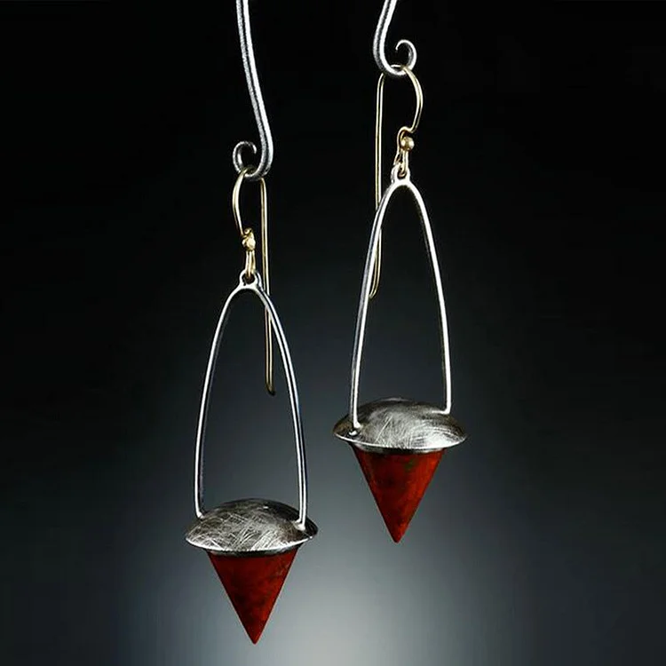 Vintage Red Dangling Earrings