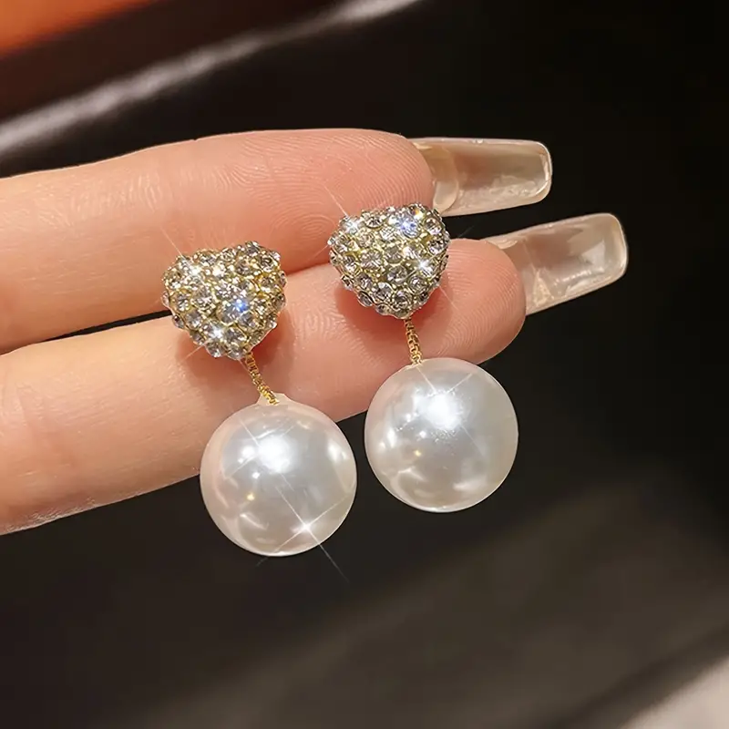 Elegant Pearl Glitter Earrings