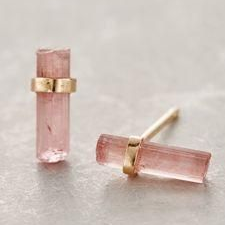 Vintage Pink Stone Earrings