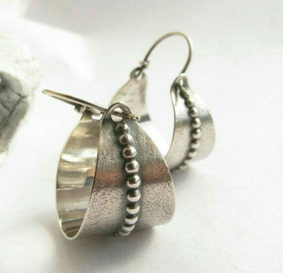 Vintage Gold & Silver Basket Earrings