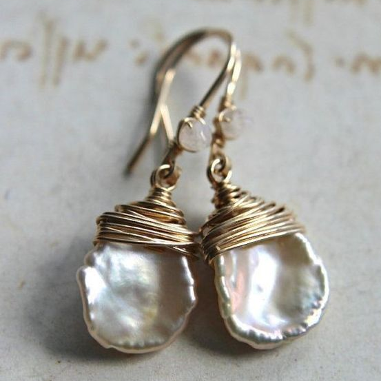 Vintage Barroque Pearl Drop Earrings