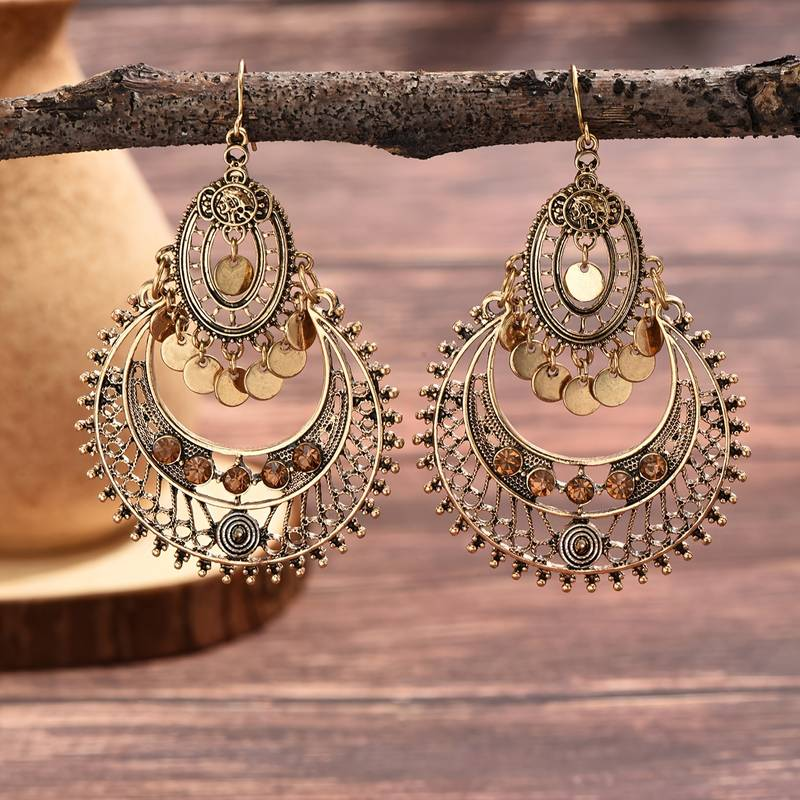 Vintage Dangling Beads Earrings