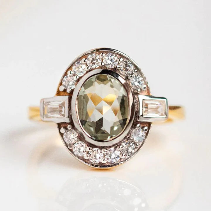 Vintage Crystal Green Ring